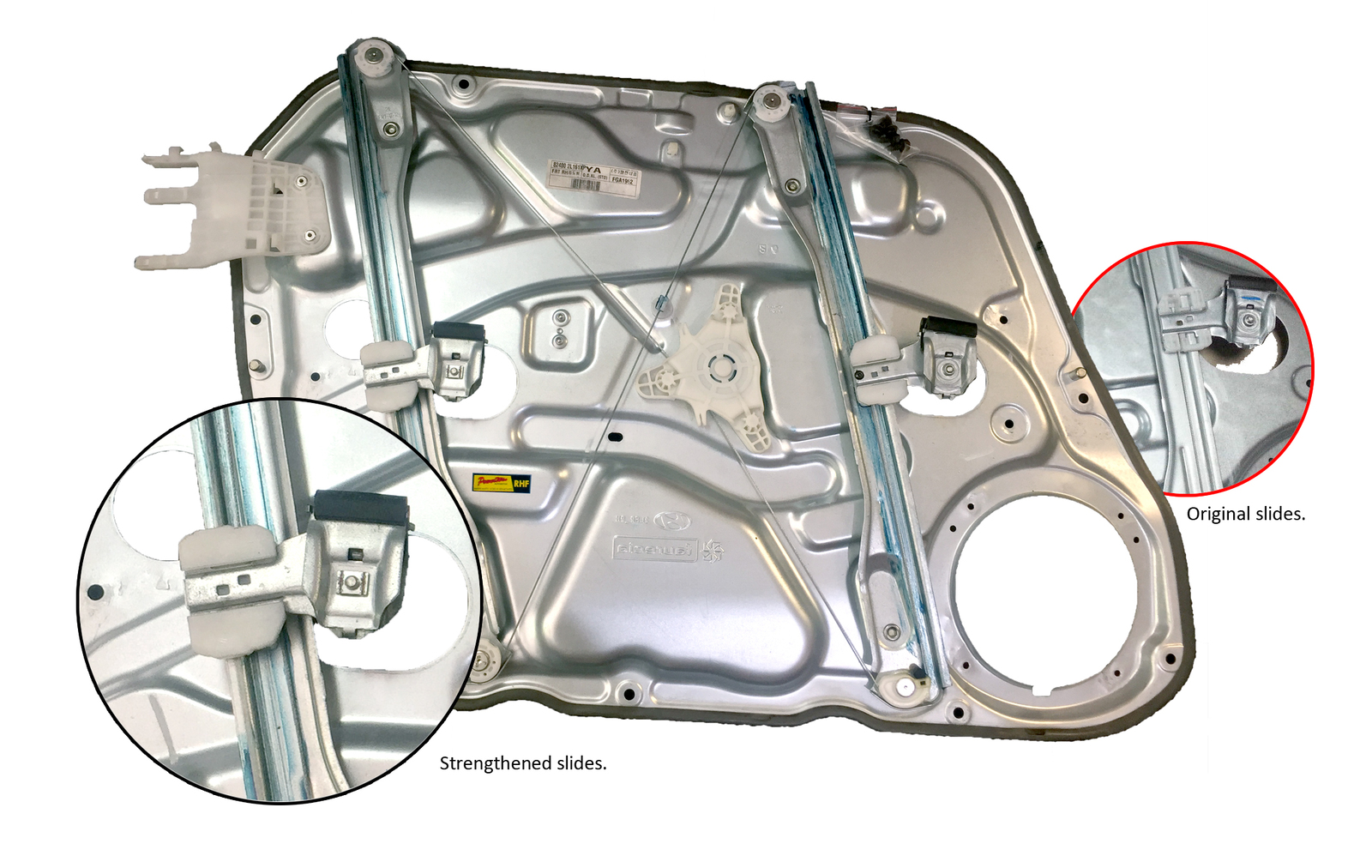 2007 2012 Hyundai i30 Power Window Regulator Repair Kit RHF