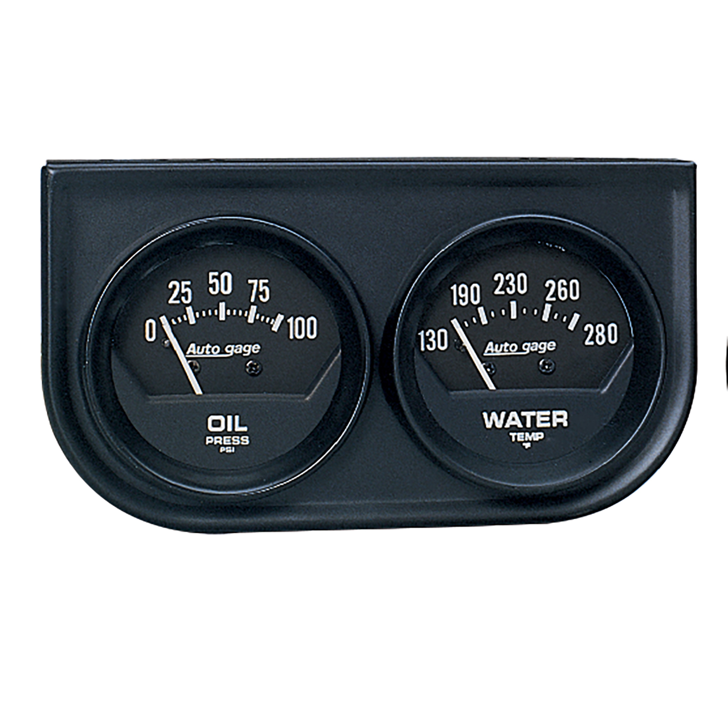 Autometer ATM239Z Auto Gage Oil Pressure/Water Temp Gauge Console (21/16" 100 PSI/280 °F)