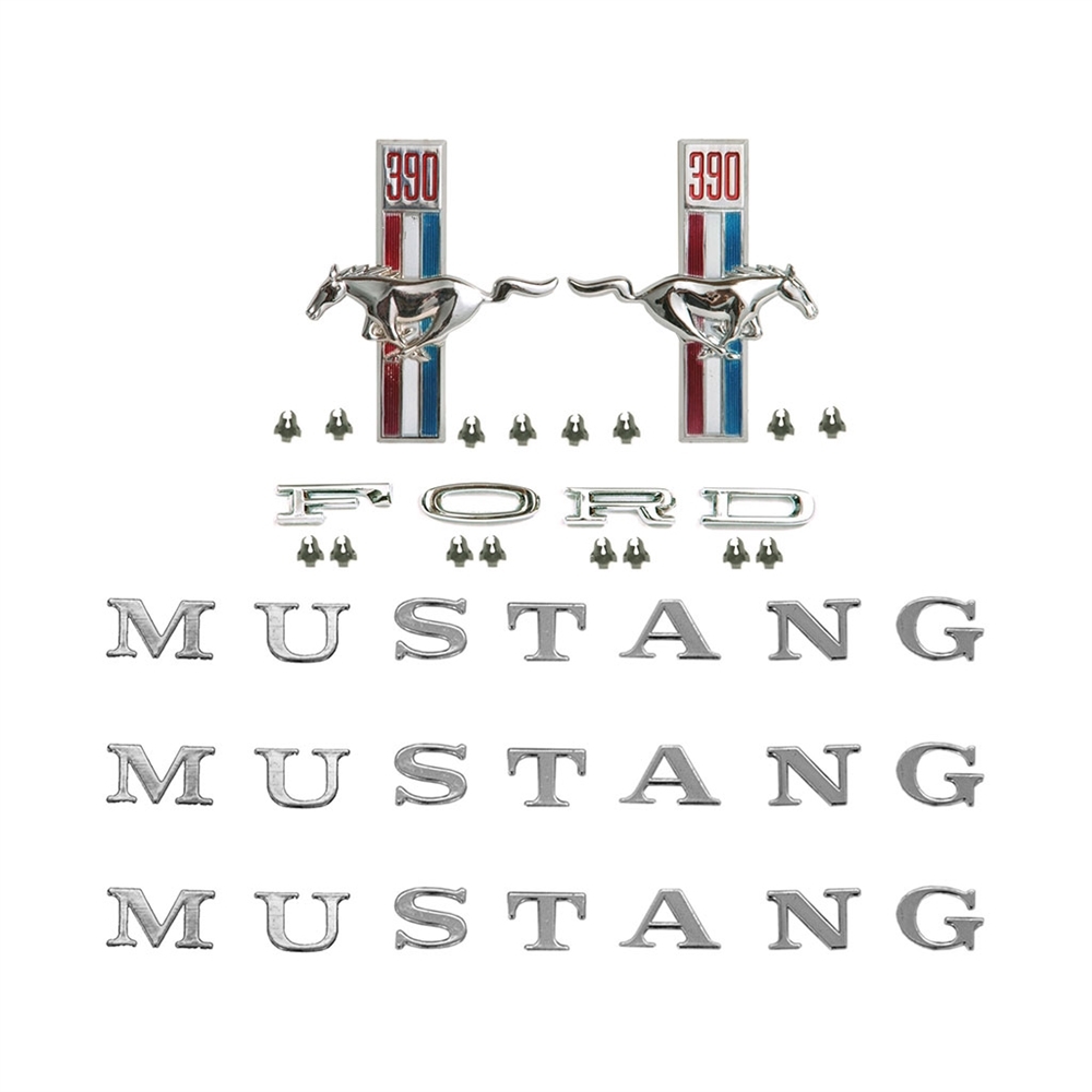 1967 Mustang Emblem Kit 390 Scott Drake