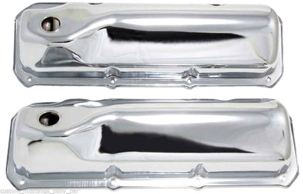 Scott Drake D0ZZ6A582C Chrome Valve Covers (302C 351C)
