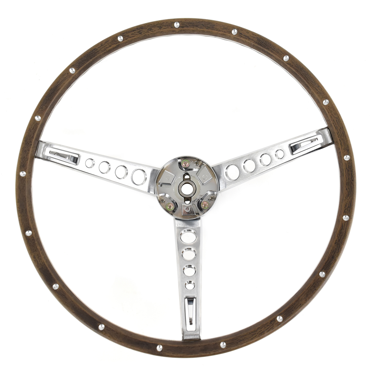 ACP FMES008BK 1967 Mustang Deluxe Woodgrain Assembly Steering Wheel