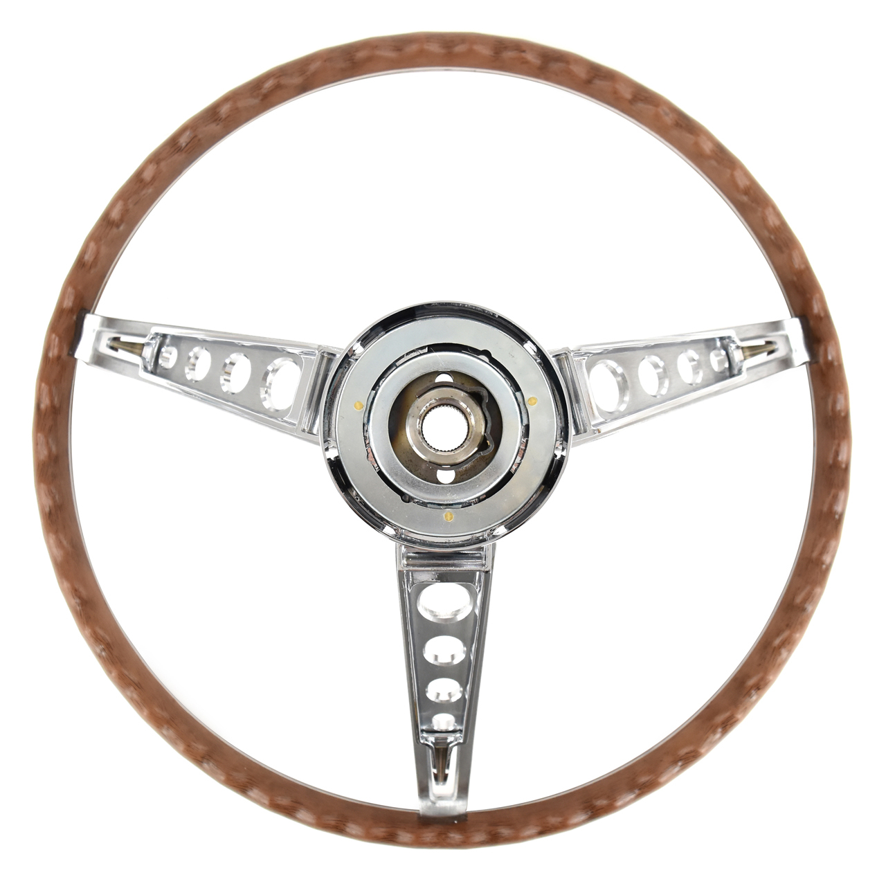 1965 1966 Mustang Deluxe Steering Wheel Assembly (Woodgrain)