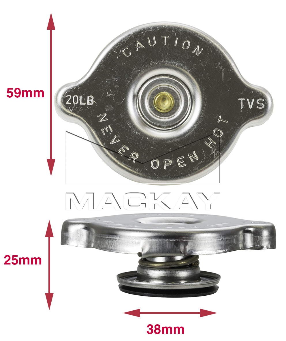 Mkx Radiator Cap Mackay RC1000X Radiator Cap - Recovery System (20PSI/138KPA)