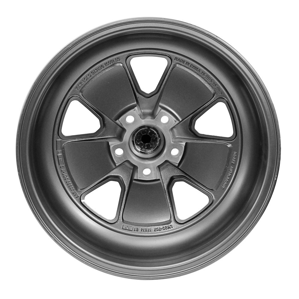 17 X 8 Styled Alloy Wheel Charcoal Grey SET 4 With Mustang Caps Nuts