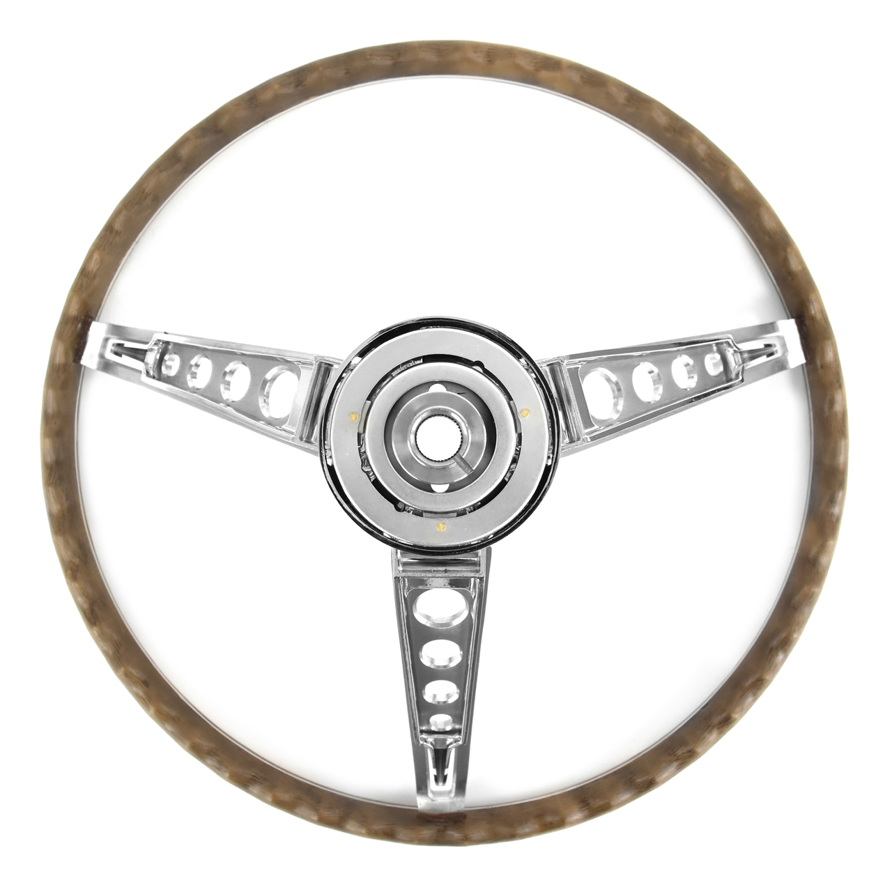 ACP FMES008BK 1967 Mustang Deluxe Woodgrain Assembly Steering Wheel
