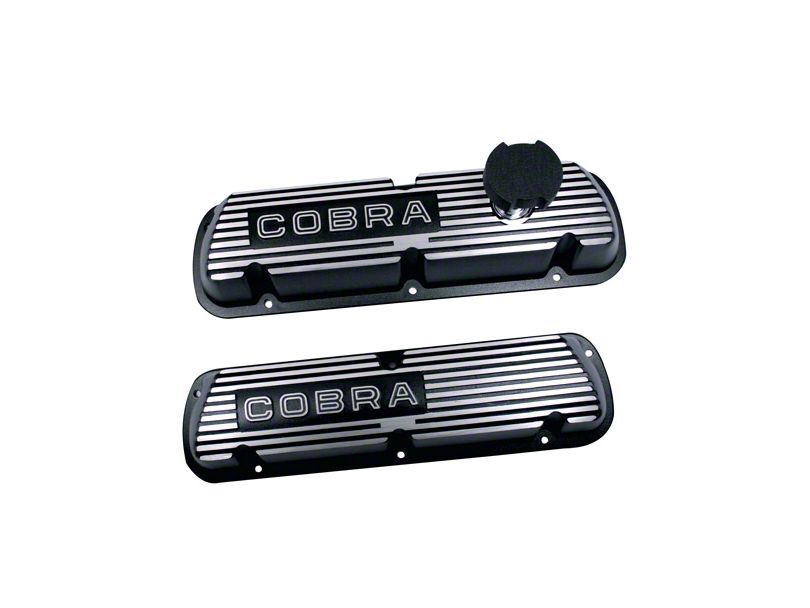 1986 1993 Mustang Ford Racing Finned Valve Covers 302 5.0 EFI Black