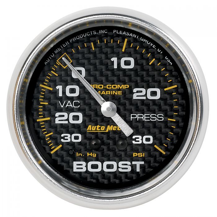 Autometer ATM200775XX Marine 25/8" Mechanical Vacuum/Boost Gauge (30