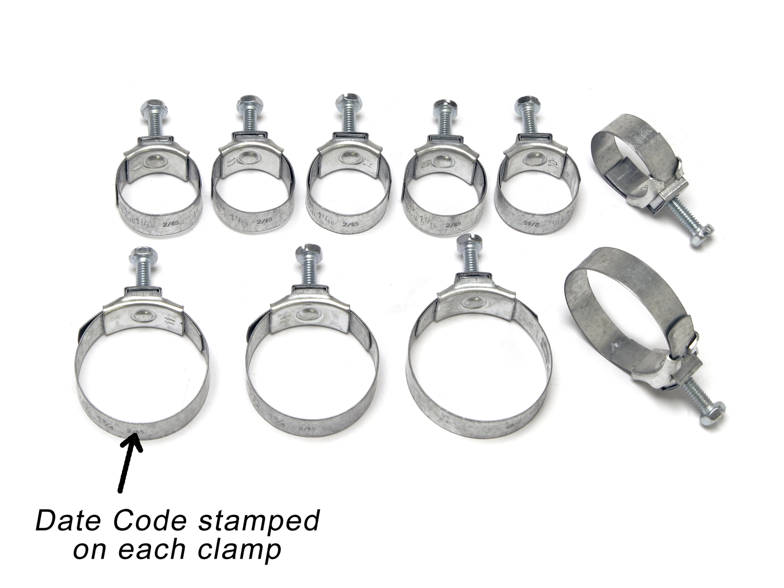 1966 1968 Mustang Hose Clamp Set (V8, Stamped with "4/66") Scott Drake