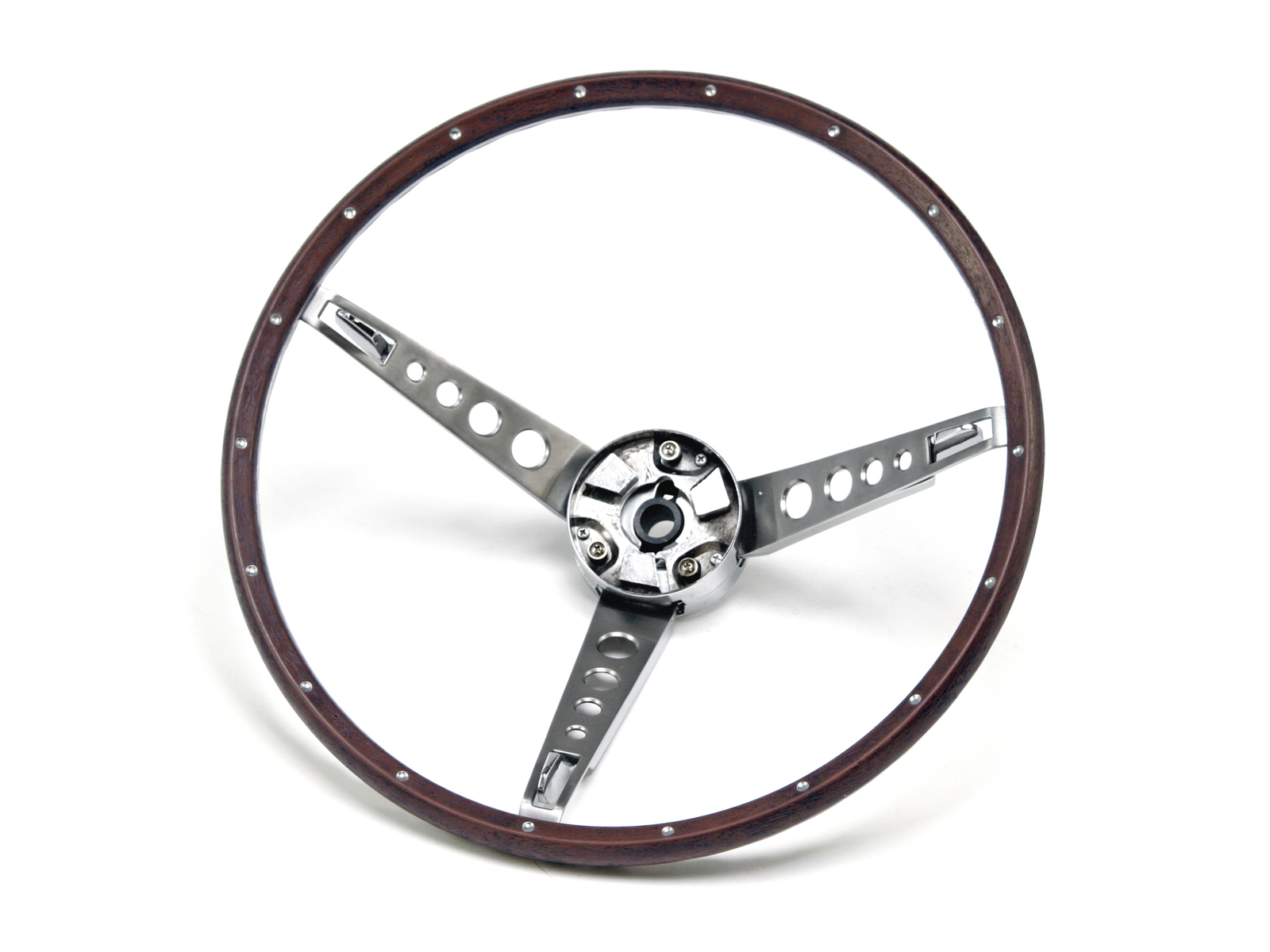 1967 Mustang Deluxe Steering Wheel Assembly (Woodgrain)