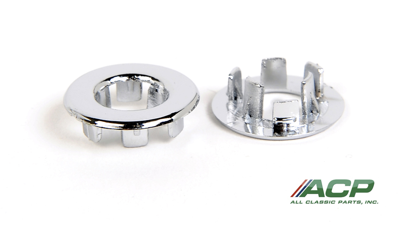 thumbnail image 2 of Chrome Door Lock Knob Pair For 65-67 Ford Mustang Cougar Galaxie Thunderbird 2 of 5