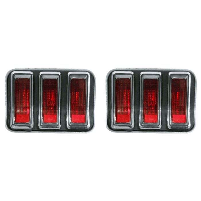 Sequential LED Brake & Tail Lights – 1965 Mustang, Pair W/ Lenses, DOT, Made In USA