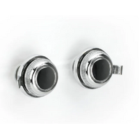 Chrome Front & Rear Metal Knob Set (Pair)