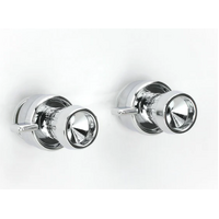 Chrome Front & Rear Metal Knob Set (Pair)