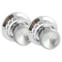 Chrome Front & Rear Metal Knob Set (Pair)