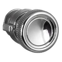 Chrome W/Chrome Ring Front & Chrome Rear Plastic Knob Set (Pair)