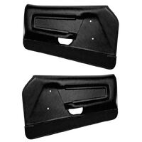 1971-73 Mustang Deluxe Door Panel - Black/Black Carpet