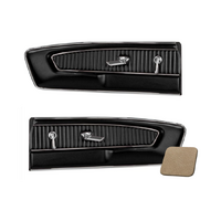 1964.5-66 Mustang Deluxe Interior Vinyl Door Panels - Parchment