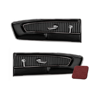 1964.5-66 Mustang Deluxe Interior Vinyl Door Panels - Metallic Red