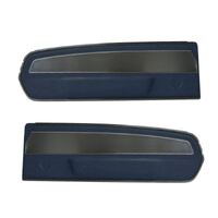 1967 Mustang Deluxe Pony Vinyl Door Panels - Dark Blue