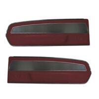 1967 Mustang Deluxe Pony Vinyl Door Panels - Metallic Red