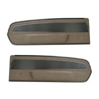1967 Mustang Deluxe Pony Vinyl Door Panels - Light Parchment