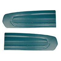 1967 Mustang Standard Vinyl Door Panels - Turquoise/Dark Aqua