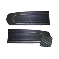 1967 Mustang Standard Vinyl Door Panels - Black Carbon Fibre