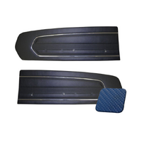 1967 Mustang Standard Vinyl Door Panels - Blue Carbon Fibre