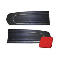 1967 Mustang Standard Vinyl Door Panels - Red Carbon Fibre