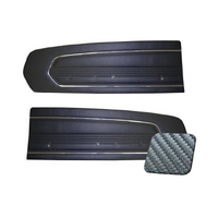1967 Mustang Standard Vinyl Door Panels - Charcoal Carbon Fibre