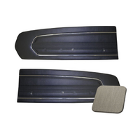 1967 Mustang Standard Vinyl Door Panels - Brushed Aluminum