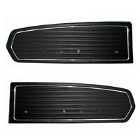 1968 Mustang Standard Sierra Grain Door Panels - Black