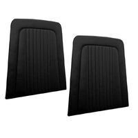 1968 Mustang/Shelby Upholstered Seat Backboard w/o Pockets (1 Pair) Black