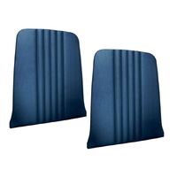 1964.5-66 Mustang/Shelby Upholstered Seat Vinyl Backboard w/o Pocket (1 Pair) Blue