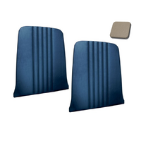 1964.5-66 Mustang/Shelby Upholstered Seat Vinyl Backboard w/o Pocket (1 Pair) White