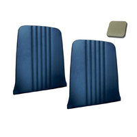 1964.5-66 Mustang/Shelby Upholstered Seat Vinyl Backboard w/o Pocket (1 Pair) Ivy Gold