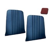 1964.5-66 Mustang/Shelby Upholstered Seat Vinyl Backboard w/o Pocket (1 Pair) Metallic Red