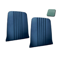 1964.5-66 Mustang/Shelby Upholstered Seat Vinyl Backboard w/o Pocket (1 Pair) Turquoise