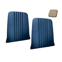 1964.5-66 Mustang/Shelby Upholstered Seat Vinyl Backboard w/o Pocket (1 Pair) Light Parchment
