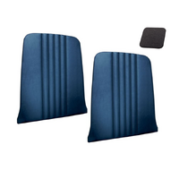 1964.5-66 Mustang/Shelby Upholstered Seat Vinyl Backboard w/o Pocket (1 Pair) Black