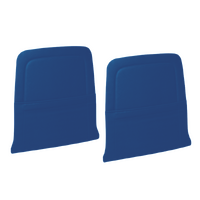 1964.5-65 Mustang/Shelby Upholstered Seat Vinyl Backboard w/ Pocket (1 Pair) Blue