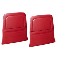 1964.5-65 Mustang/Shelby Upholstered Seat Vinyl Backboard w/ Pocket (1 Pair) Red