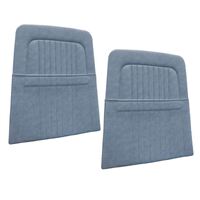 1968 Mustang/Shelby Upholstered Seat Backboard w/ Pockets (1 Pair) Blue