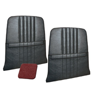 1964-67 Mustang/Shelby Upholstered Seat Backboard w/ Map Pockets (1 Pair) Red Metallic