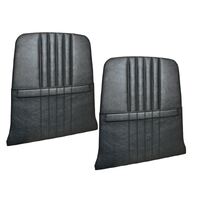 1964-67 Mustang/Shelby Upholstered Seat Backboard w/ Map Pockets (1 Pair) Black