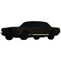 1965-66 Mustang Lower GT Stripe w/ Cutout - White