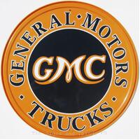 GENERAL MOTORS TRUCK Round Metal Tin Sign 29.8cm Diameter Genuine American Made