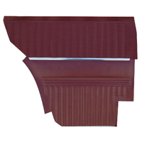 1966 - 1967 Falcon Futura 2 Door Sport Coupe Rear Quarter Trim Panels - Single Tone - Dark Red