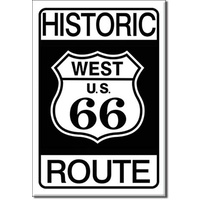 Historic Route 66  Large Metal Tin Sign 40.6cm X 31.7cm Genuine American Made