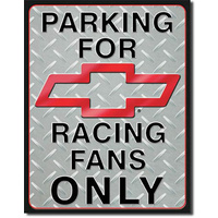 Chevy Racing Parking  Large Metal Tin Sign 40.6cm X 31.7cm Genuine American Made